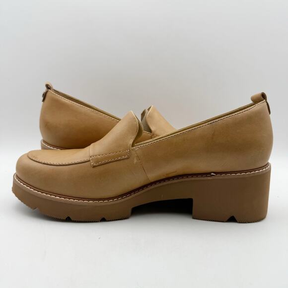 Naturalizer Womens Darry Loafer US 11 Narrow Tan Leather Lug Sole Slip On NIB - Picture 7 of 12